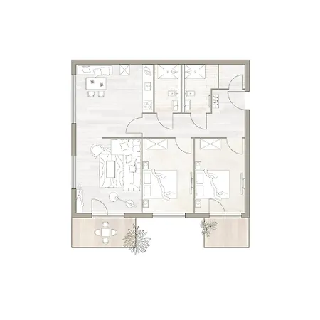 Binnendiek Haus 2 6 公寓